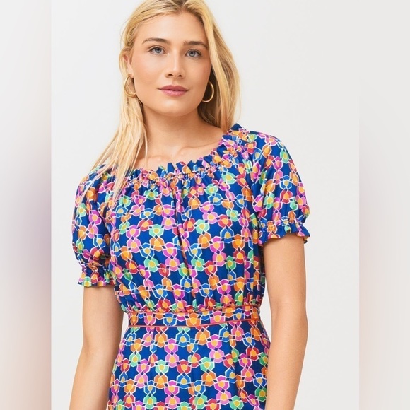 SALONI Juli-B Night Star print 100% silk jumpsuit 6 NWT - Picture 14 of 14